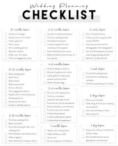 Wedding Planning Checklist